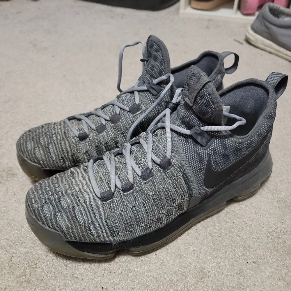 Grey and black kd 9's